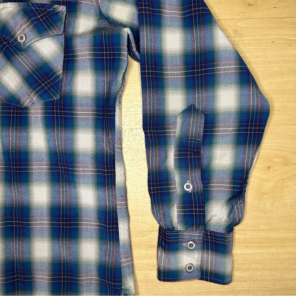 Pendleton Flannel Shirt Made in USA 100% Virgin Wool Size Large - Picture 8 of 11